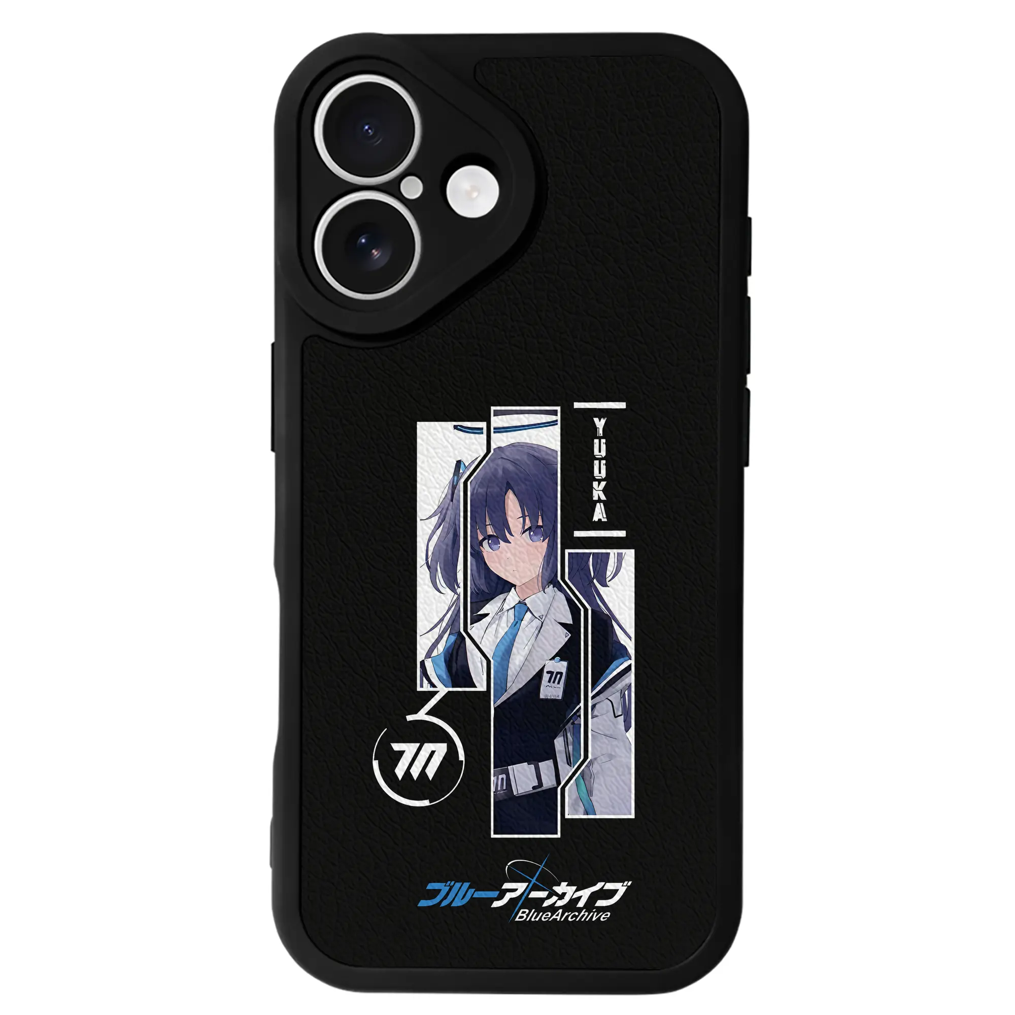 ブルーアーカイブ グッズ 早瀬 ユウカ - IPhone 16シリーズ対応 ・ シリコンスマホケース ・ レザー調 ・ 高精度フィット ・ 耐衝撃 ・ ワイヤレス充電対応 ・ 精密カット